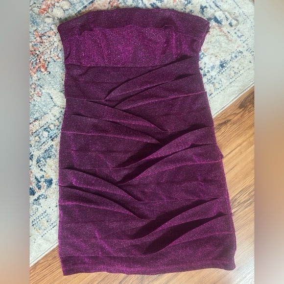 Dynamite Sparkly Bandage Style Strapless Dress - Picture 6 of 8